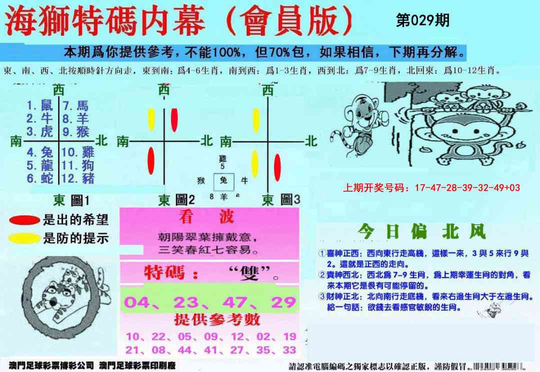 029期另版海狮特码内幕报[图]