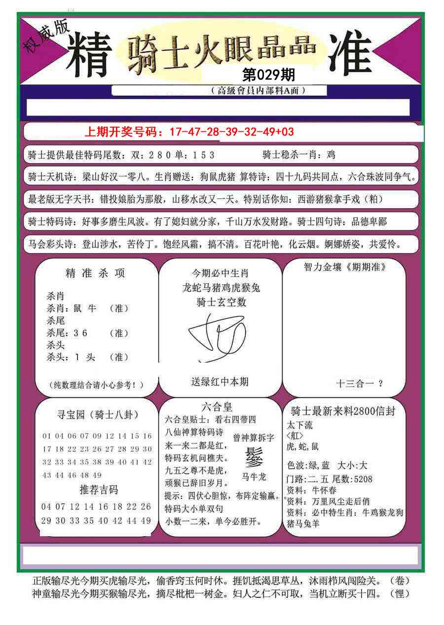 029期骑士火眼晶晶（正）[图]