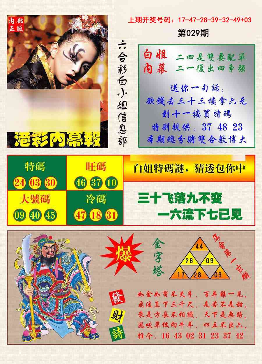 029期港彩内幕报[图]