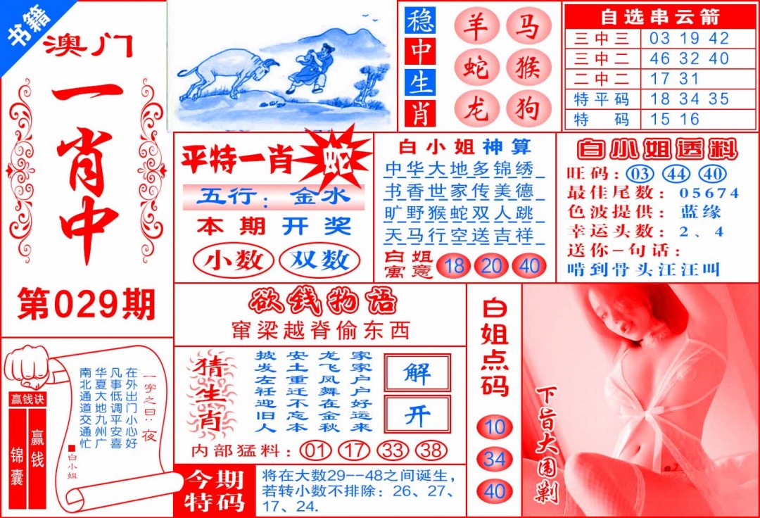 029期澳门锦囊宝典[图]