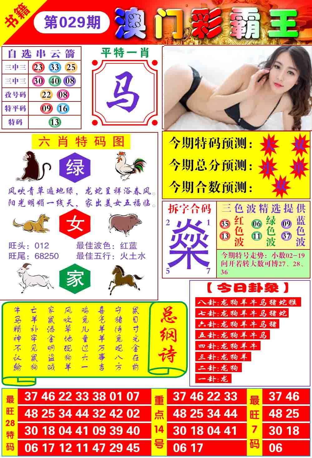 029期澳门彩霸王[图]