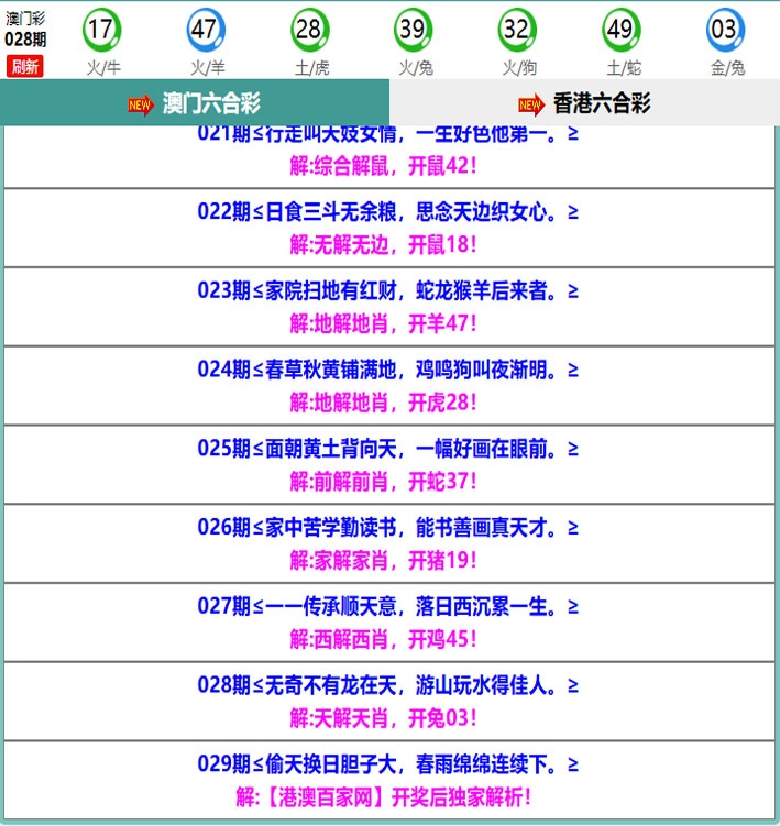 029期百家网玄机[图]